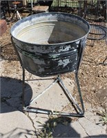 (1) GALV. WASH TUB ON STAND