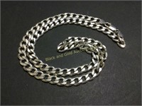 HEAVY 22" Sterling Figaro Chain Necklace