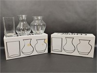 Cendré IKEA Two Sets of Three Glass Vases