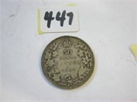 1920 Canadian Silver Fifty Cents Coin