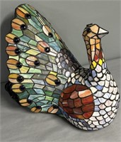 Stained Glass Turkey Lamp as is