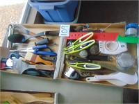 2 boxes kitchen utensils