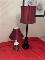 Pair of lamps and picture