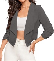 New (Size L) Womens Casual Short Blazers 3/4