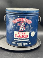 Frosty Morn Kinston NC lard tin w lid