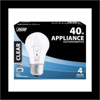 Feit 4PK 40W Clear Dimmable Incandescent Bulbs A28