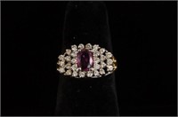 Spinel Ruby & Diamond Ring