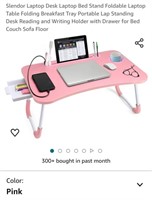 Pink Slendor Laptop Desk Laptop Bed Stand