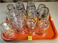 Lot of Assorted Vintage Sour Cream Glasses