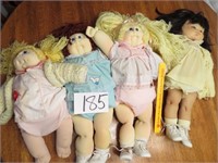 3 Cabbage Patch Dolls & 1 Clausen Kids Doll