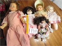 5 Doll Collection Box Lot - Large Doll is Ideal