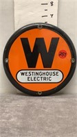 6.5" CIRCUMFERENCE PORCELAIN WESTINGHOUSE SIGN