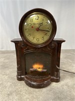 Master Crafted light up electric fireplace clock