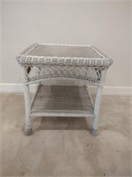 Pier 1 Imports White Wicker Table