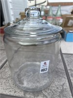 Large Crystal Glass Cookie Jar