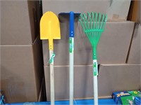 Children's wooden handle garden tools