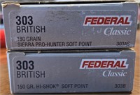 (35) Rounds of Federal 303 British Ammo