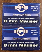 (40) Rounds of PPU 8mm Ammo