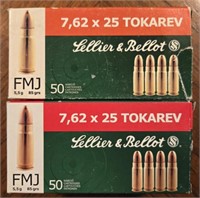 (92) Rounds of Sellier & Bellot 7,62 x 25 Ammo