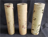 Group of 3 antique industrial wallpaper rollers