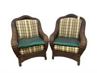 Pair of Ethan Allen Wicker Chairs