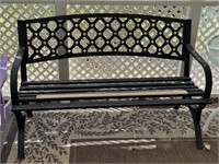 METAL BENCH, 33" T X 50 1/4" L X 20 1/2" W