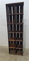 Fruit crate pigeon holes shelf 24"12"78"