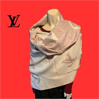 LV LOGOMANIA liteweight Silk/Cashmere Wrap
