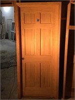INTERIOR PINE WOOD DOOR 2-8 RH PANELED DOOR,