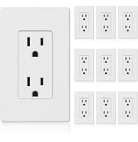 White Standard Decorator Wall Receptacle Outlet