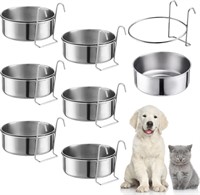 6pc Stainless Steel Dog Bowls 30oz