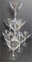 Flat of 10 Candlewick Martini glasses