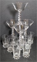 Flat w/ Candlewick Glass sets a 4 glass Martini