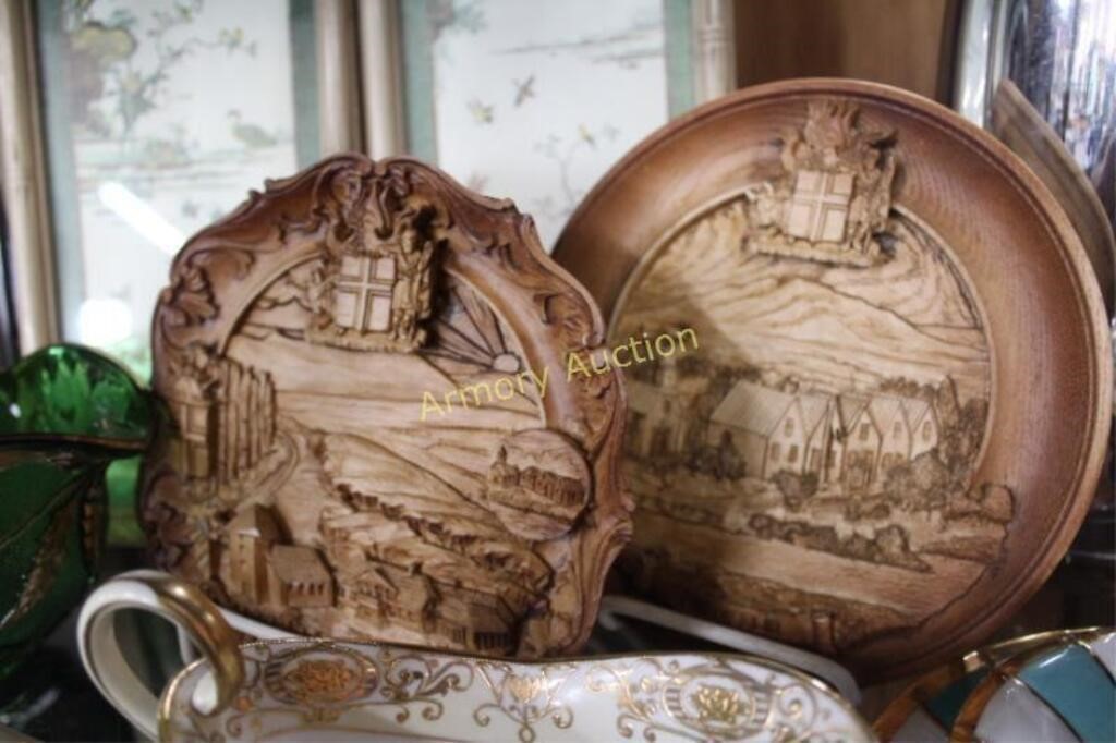 GERMAN CARVED WALL PLAQUES