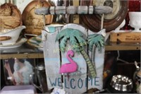 FLAMINGO WELCOME SIGN