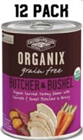 12 CANS DOG FOOD BUTCHER & BUSHEL 

GRAIN