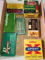 7 Vintage Empty Rifle Shotgun Ammo Shell Boxes,