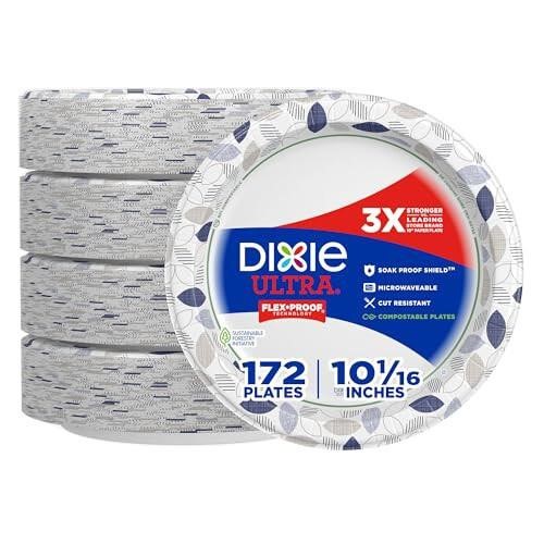 Dixie Ultra, Large Paper Plates, 10 Inch, 172 Coun
