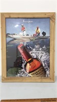 Large makers mark fishing picture in wooden