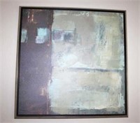 Ethan Allen Abstract Framed Print Signed Bellows