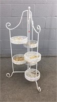 Painted Wrought Iron Plant Stand