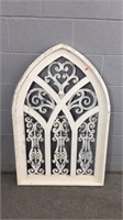 Painted Wood Arch Top Panel