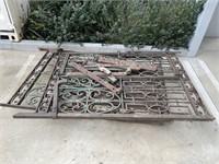 Pair of Large Antique Wrought Iron Gates With