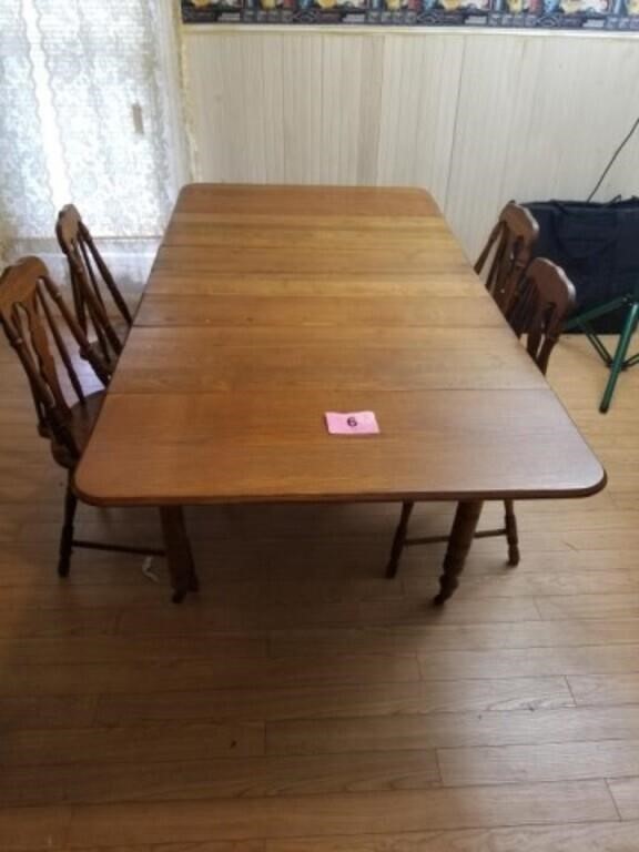 Dining Room Table On Wheels 4 Chairs 78x31x42 2