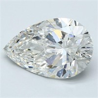 Igi Certified Pear Cut 7.65ct Vvs2 Lab Diamond