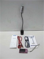 LED Lamp, Camera & Two Charging Cords Untested
