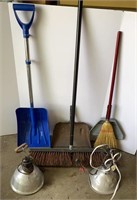 Push Broom, Dust Pans & Heat Lamps