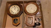 Wall Clocks (One Waltham) and Spare Parts