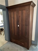 Antique 2 Door, 1 Drawer, 1 Piece Wardrobe