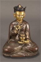 Sino-Tibetan Gilt Bronze Lama,